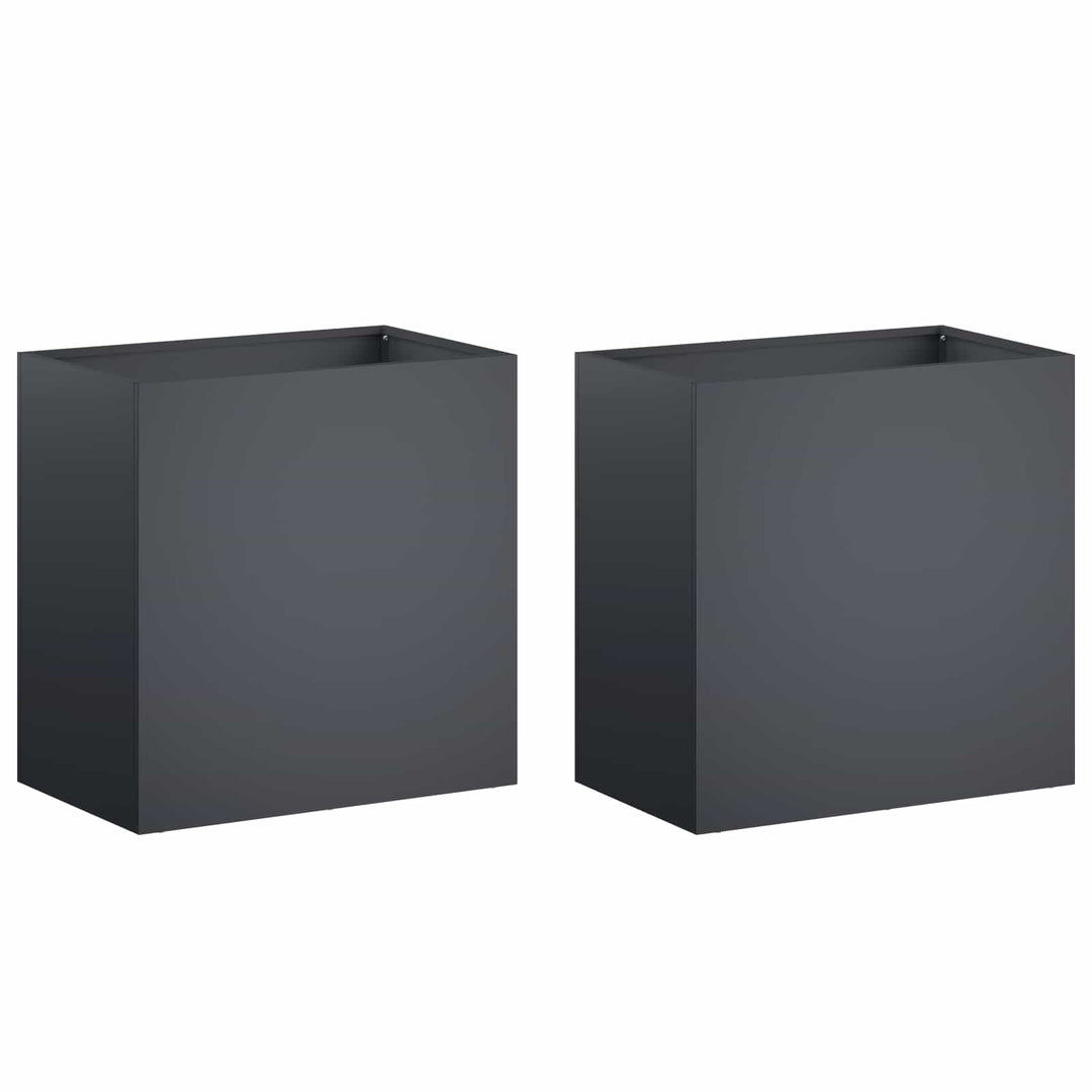 Have Blomsterkrukke 2 stk. Antracit 50 x 30 x 50 cm