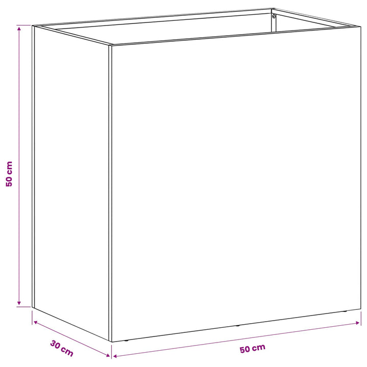 Have Blomsterkrukke 2 stk. Antracit 50 x 30 x 50 cm