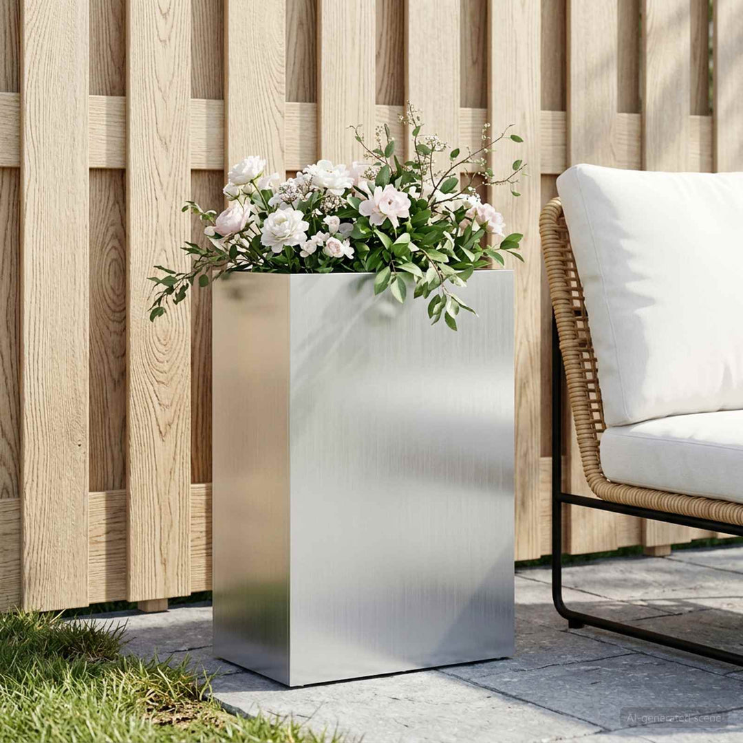 Have Blomsterkrukke Sølv 50 x 30 x 75 cm Galvaniseret stål