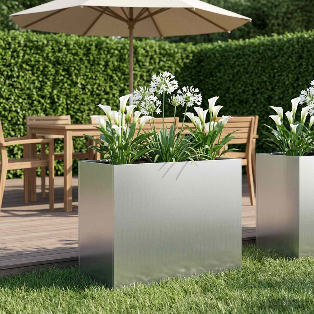 Have Blomsterkrukke Sølv 60 x 30 x 40 cm Galvaniseret stål