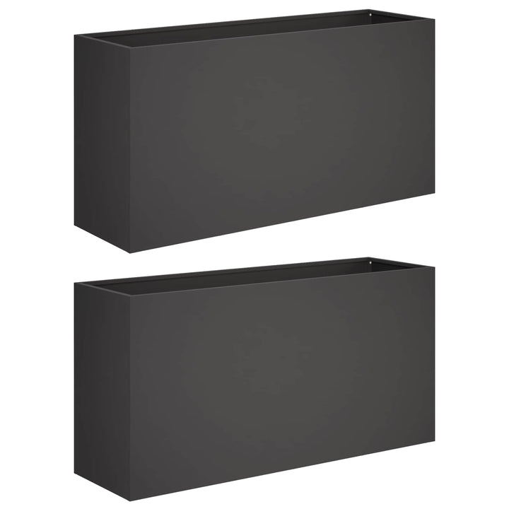 Have Blomsterkrukke 2 stk. Sort 100 x 30 x 40 cm