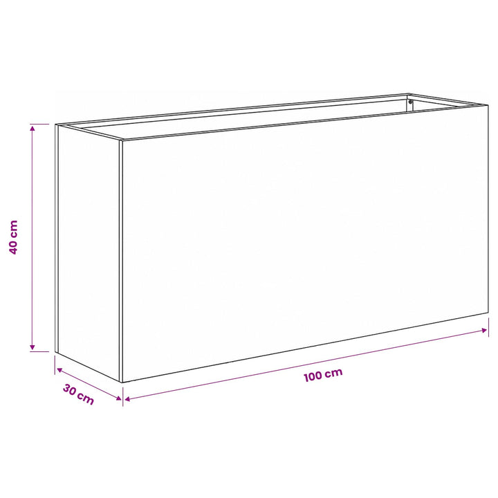 Have Blomsterkrukke 2 stk. Sort 100 x 30 x 40 cm