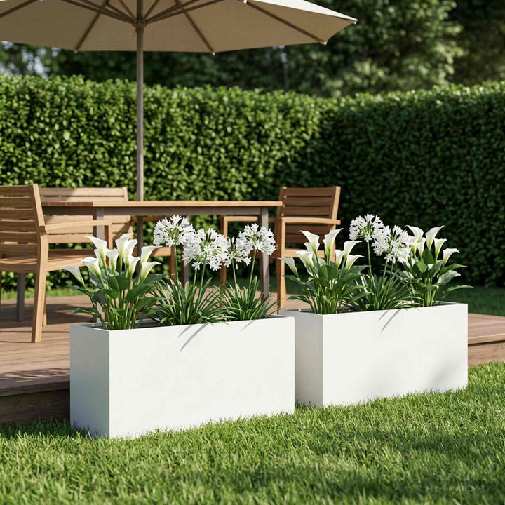 Have Blomsterkrukke 2 stk. Hvid 100 x 30 x 40 cm