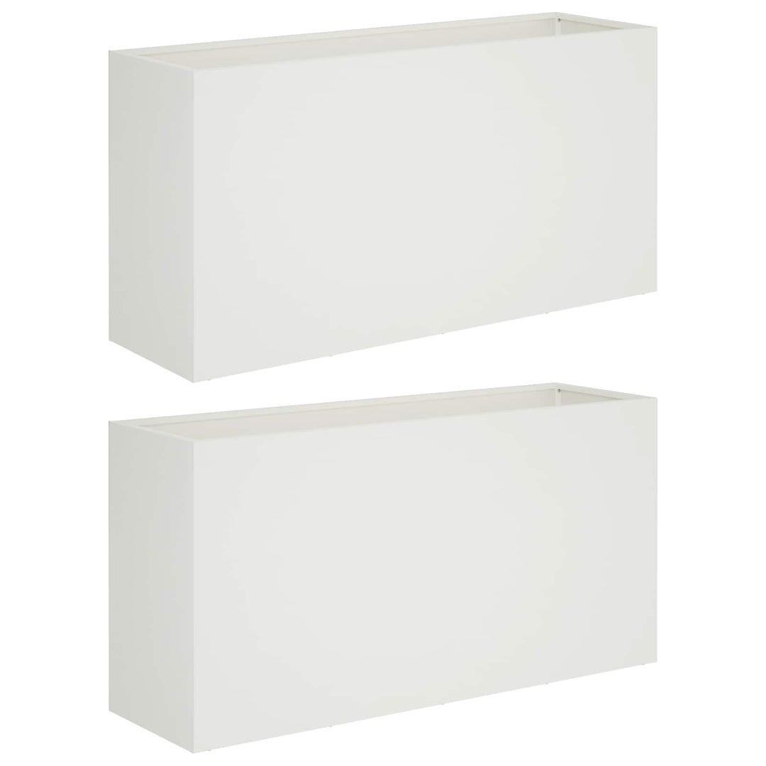 Have Blomsterkrukke 2 stk. Hvid 100 x 30 x 40 cm