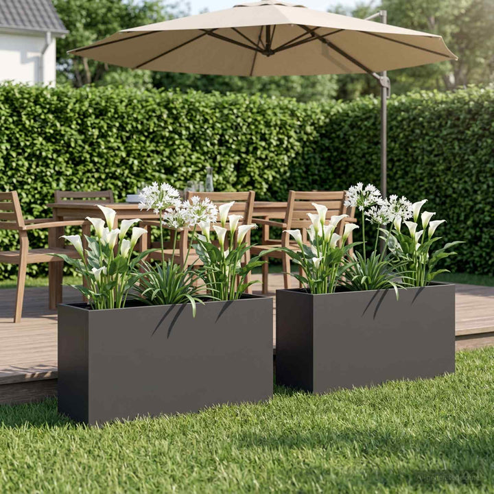 Have Blomsterkrukke 2 stk. Sort 100 x 30 x 50 cm