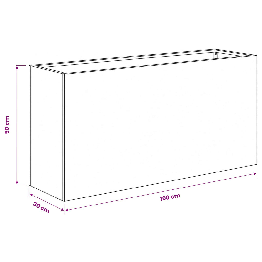 Have Blomsterkrukke 2 stk. Sort 100 x 30 x 50 cm