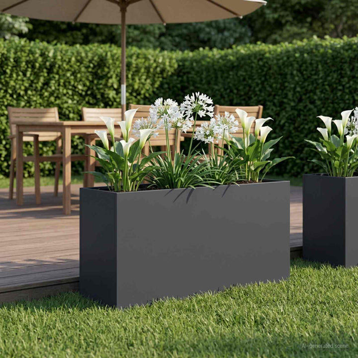Have Blomsterkrukke Antracit 100 x 30 x 50 cm Koldvalset stål