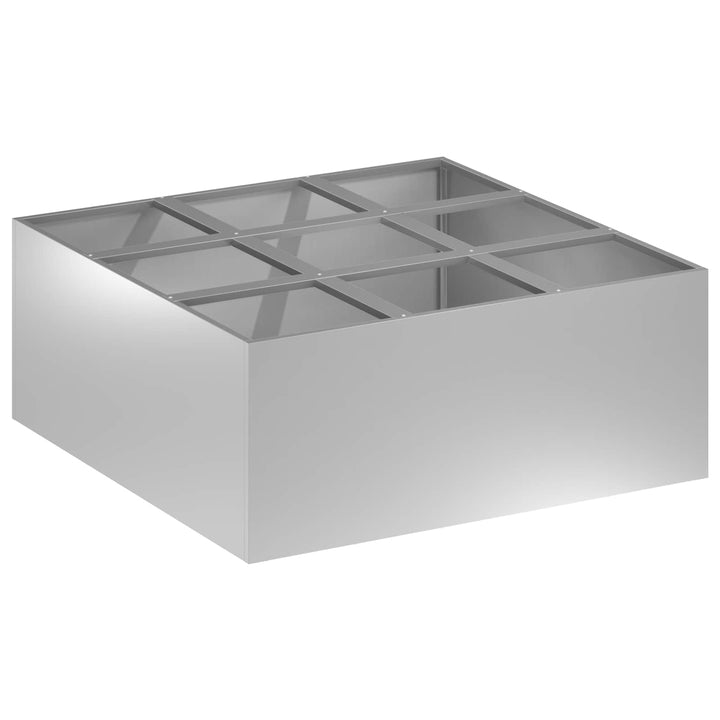 Have Blomsterkrukke Sølv 100 x 100 x 20 cm Galvaniseret stål