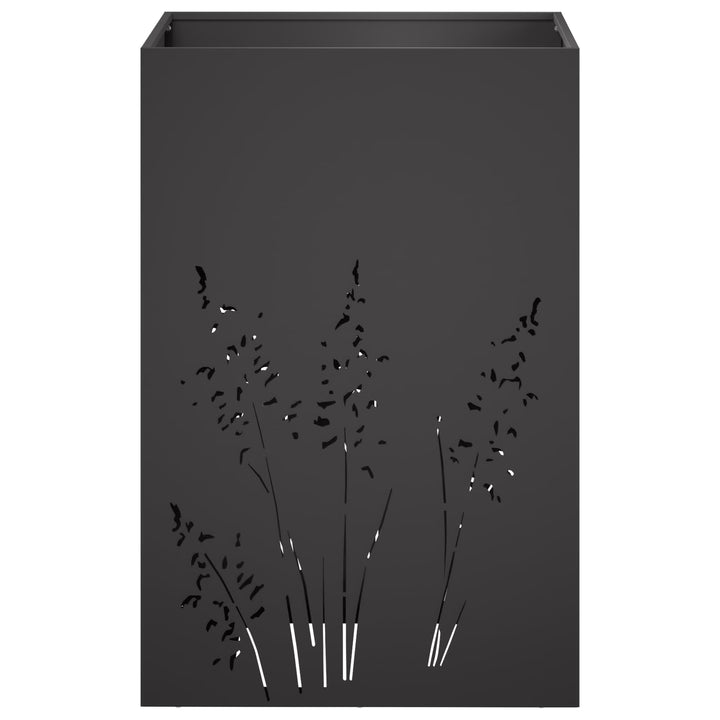 Have Blomsterkrukke Sort 50 x 50 x 75 cm Koldvalset stål