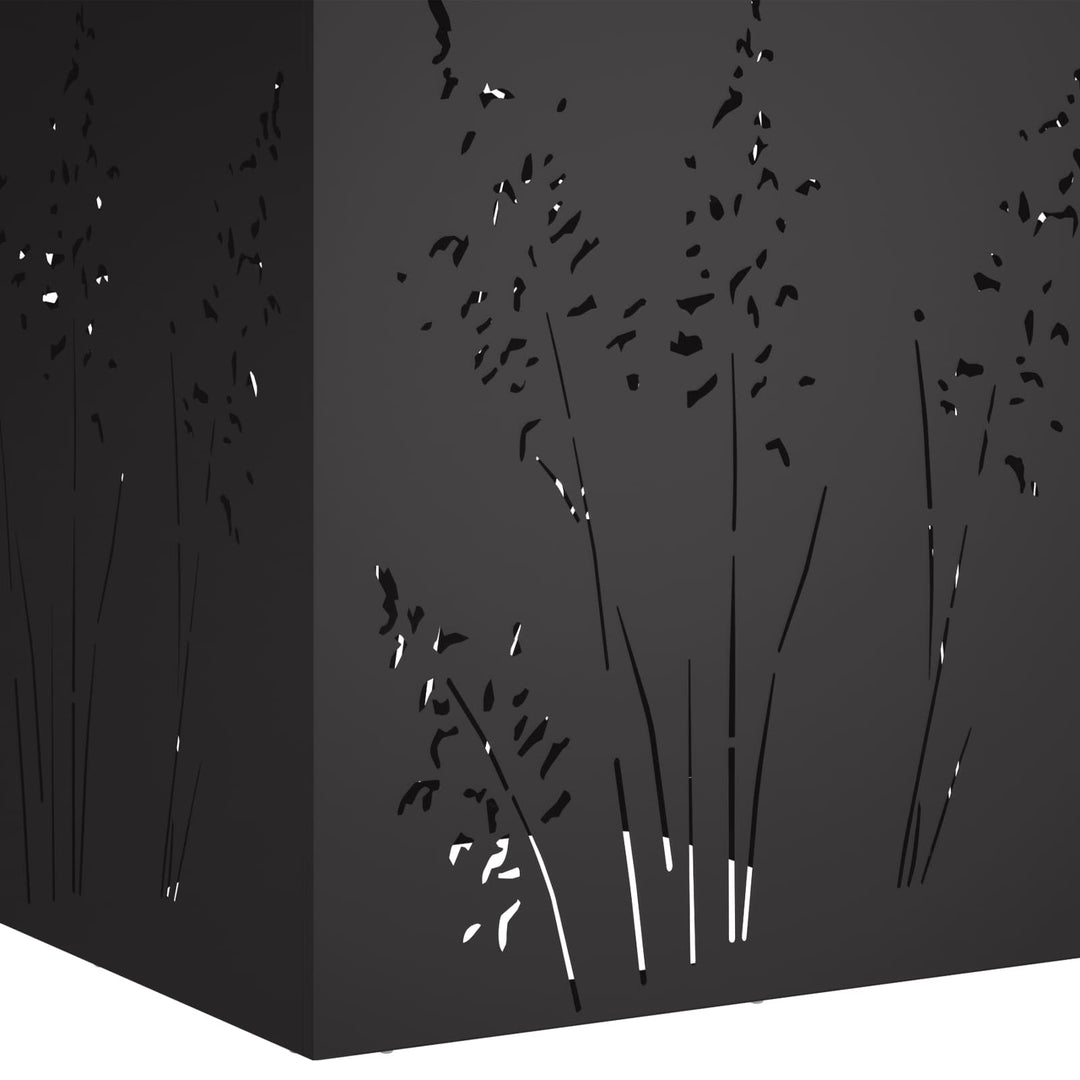 Have Blomsterkrukke 2 stk. Sort 50 x 50 x 75 cm Koldvalset stål