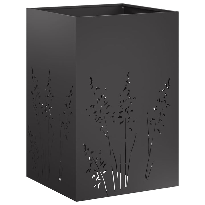 Have Blomsterkrukke 2 stk. Sort 50 x 50 x 75 cm Koldvalset stål