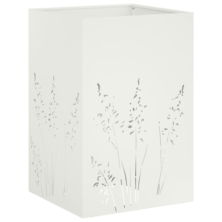 Have Blomsterkrukke 2 stk. Hvid 50 x 50 x 75 cm Koldvalset stål