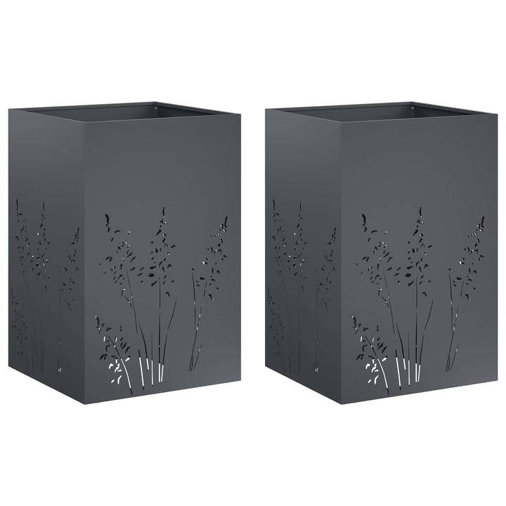 Have Blomsterkrukke 2 stk. Antracit 50 x 50 x 75 cm