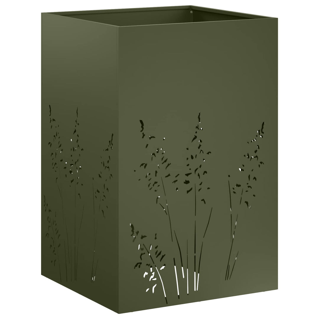 Have Blomsterkrukke 2 stk. Olivengrøn 50 x 50 x 75 cm