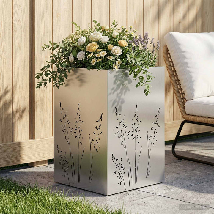 Have Blomsterkrukke Sølv 50 x 50 x 75 cm Rustfrit stål