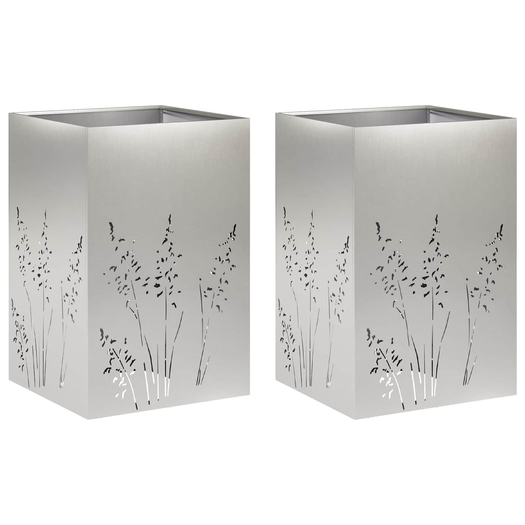 Have Blomsterkrukke 2 stk. Sølv 50 x 50 x 75 cm Rustfrit stål