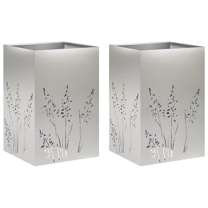 Have Blomsterkrukke 2 stk. Sølv 50 x 50 x 75 cm Rustfrit stål