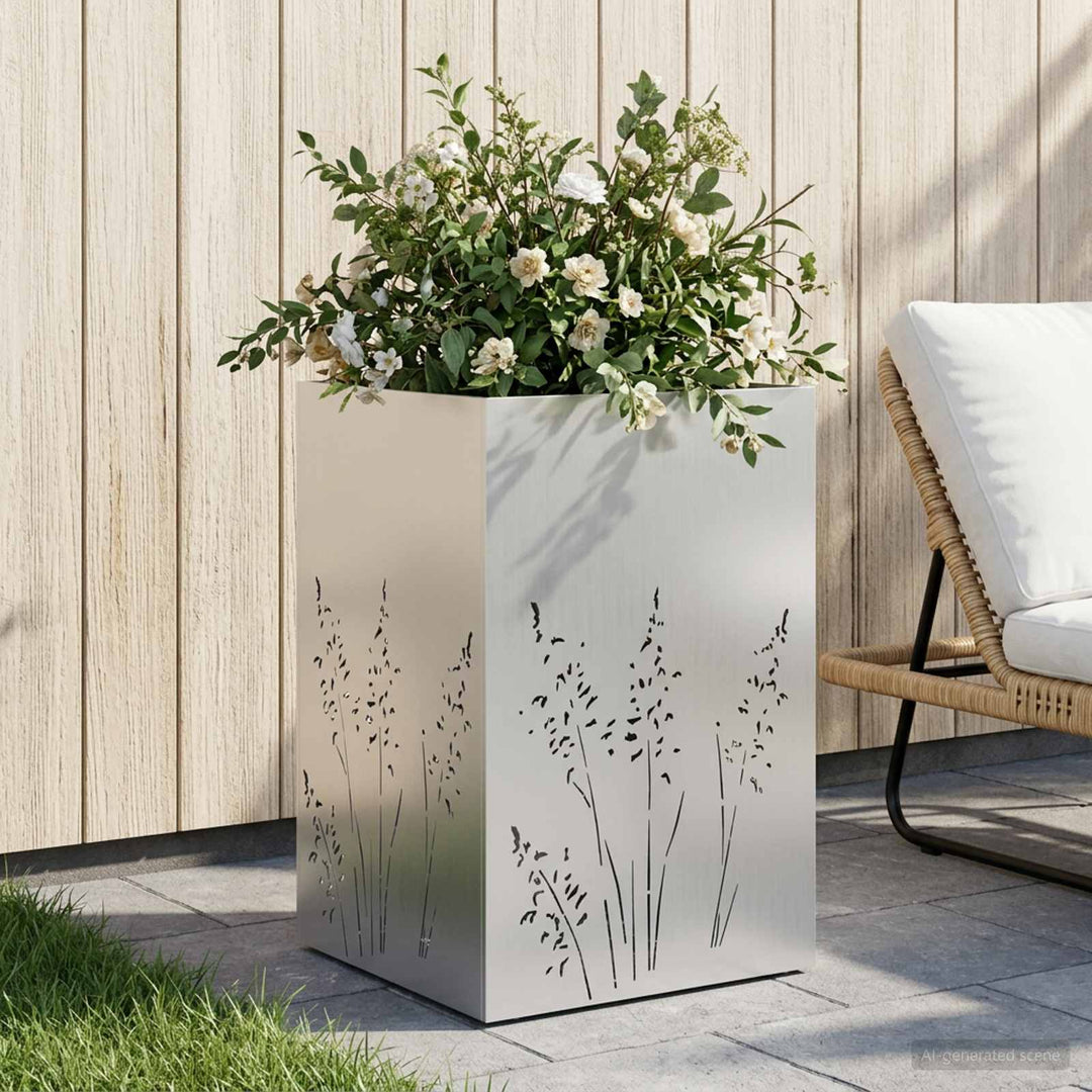 Have Blomsterkrukke Sølv 50 x 50 x 75 cm Galvaniseret stål