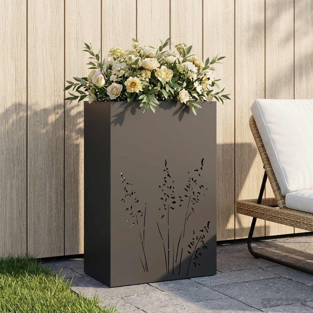 Have Blomsterkrukke Sort 50 x 30 x 75 cm Koldvalset stål