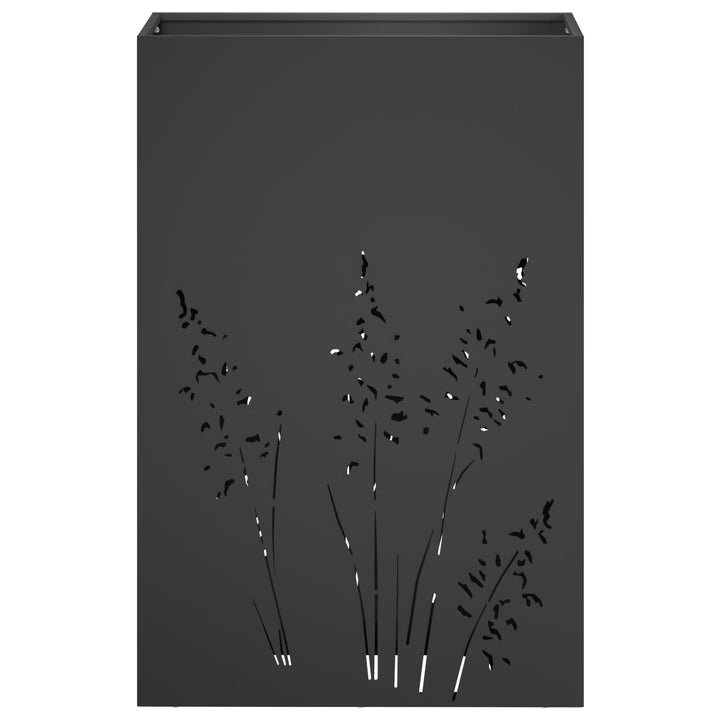 Have Blomsterkrukke 2 stk. Sort 50 x 30 x 75 cm Koldvalset stål