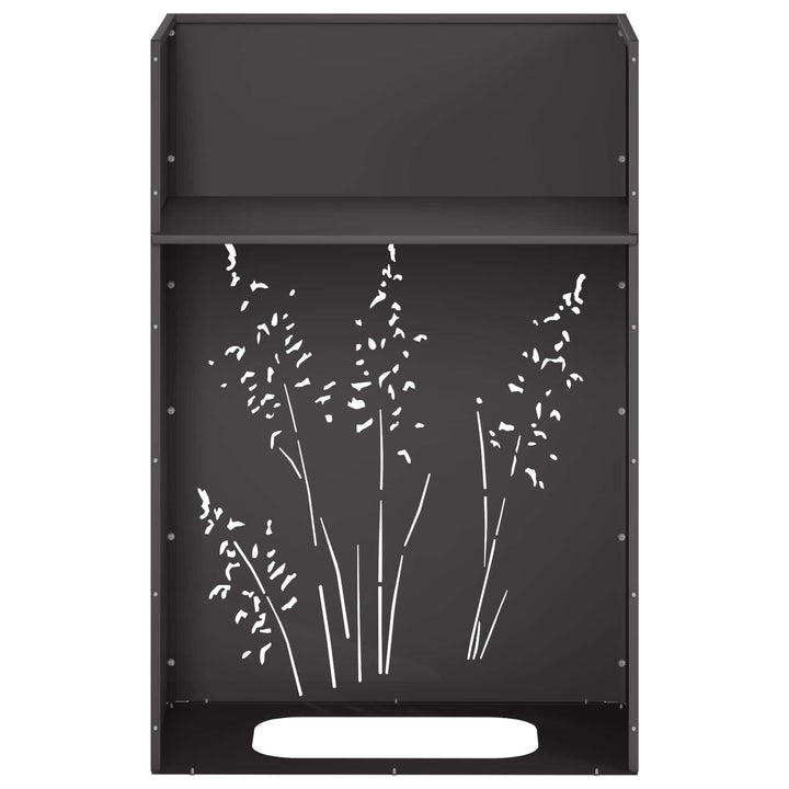 Have Blomsterkrukke 2 stk. Sort 50 x 30 x 75 cm Koldvalset stål