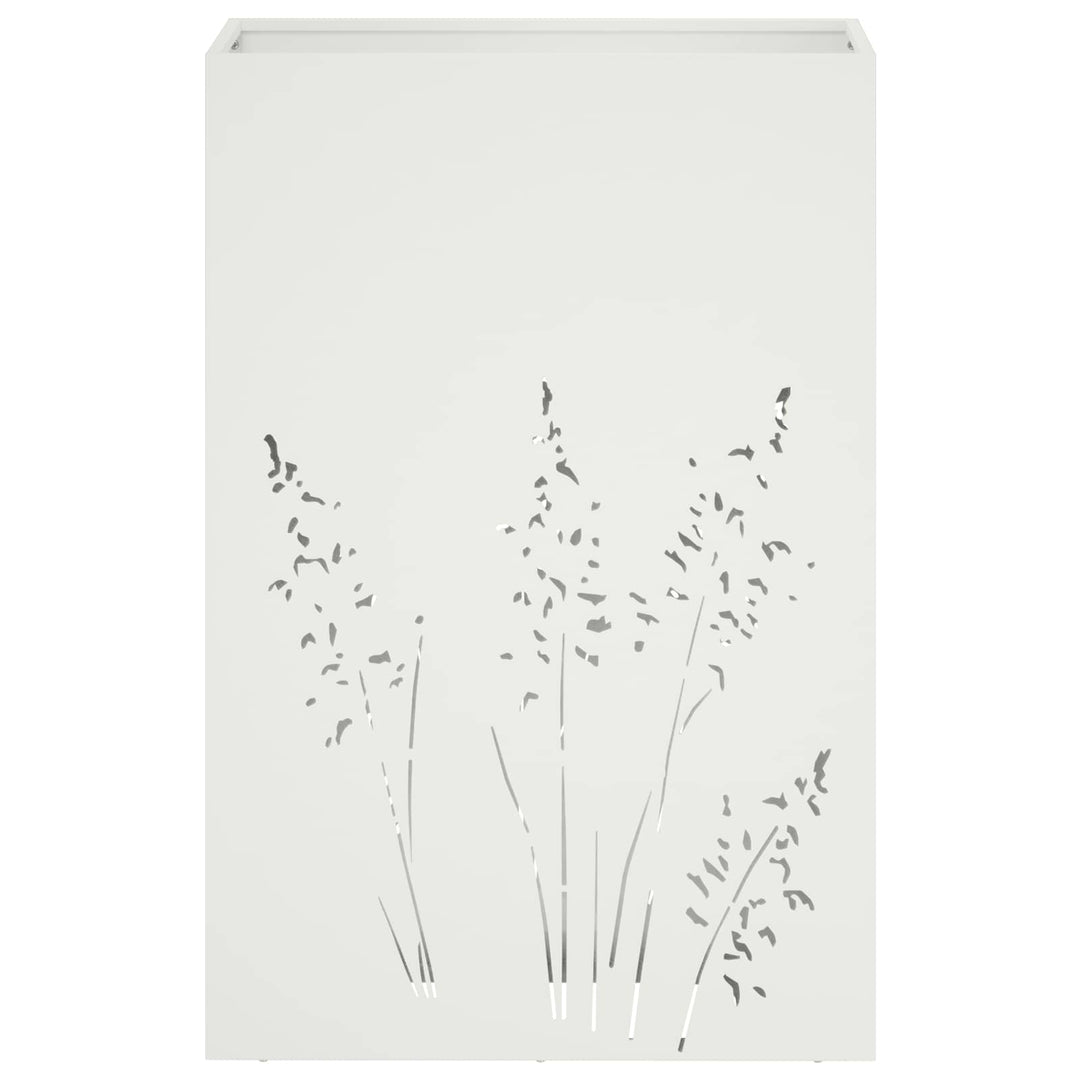 Have Blomsterkrukke 2 stk. Hvid 50 x 30 x 75 cm Koldvalset stål