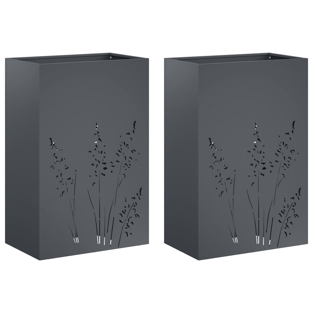 Have Blomsterkrukke 2 stk. Antracit 50 x 30 x 75 cm