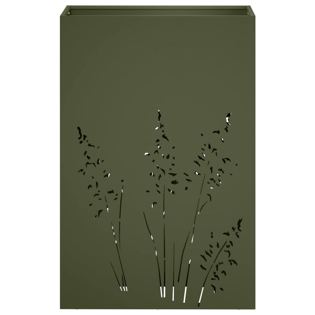 Have Blomsterkrukke Olivengrøn 50 x 30 x 75 cm Koldvalset stål