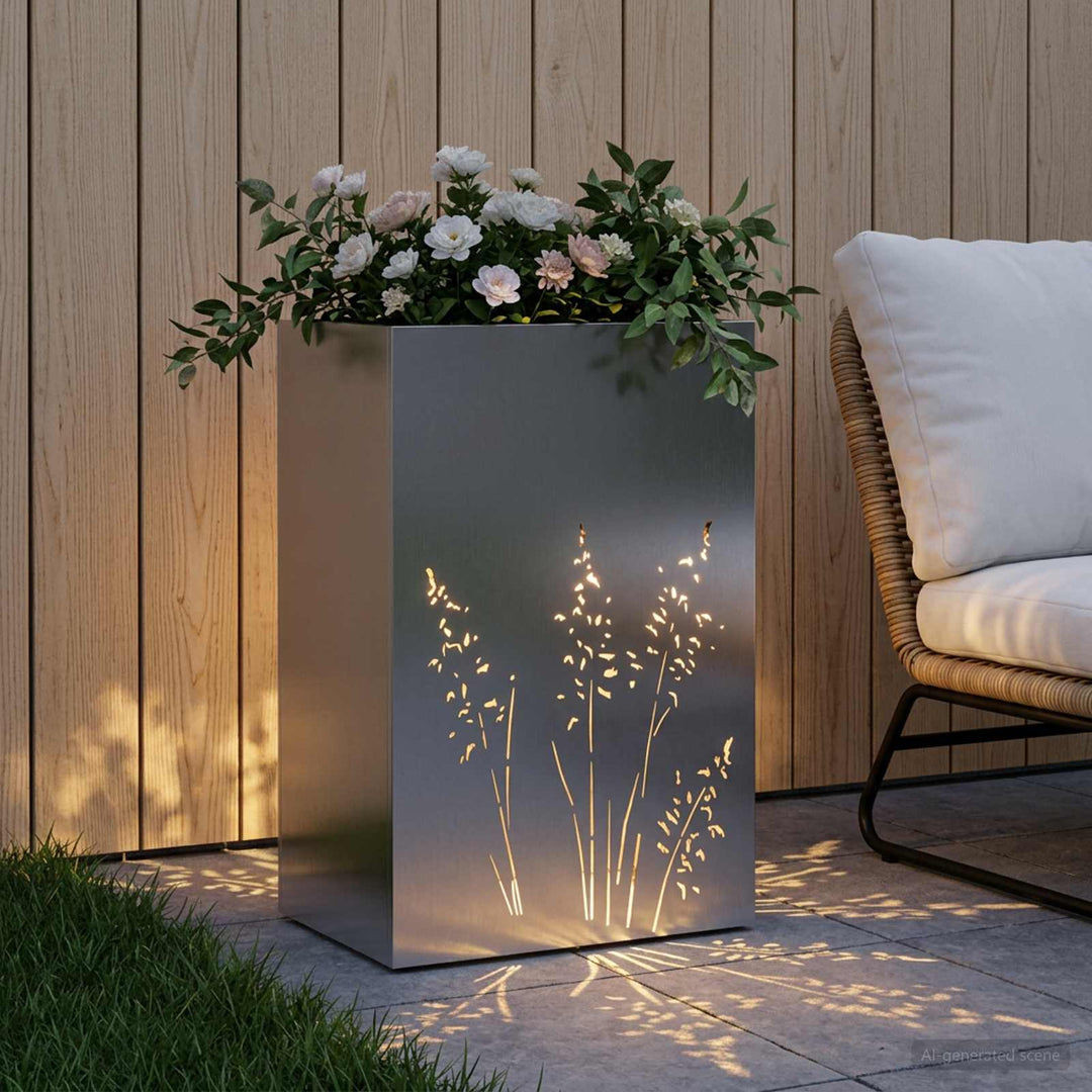 Have Blomsterkrukke Sølv 50 x 30 x 75 cm Rustfrit stål