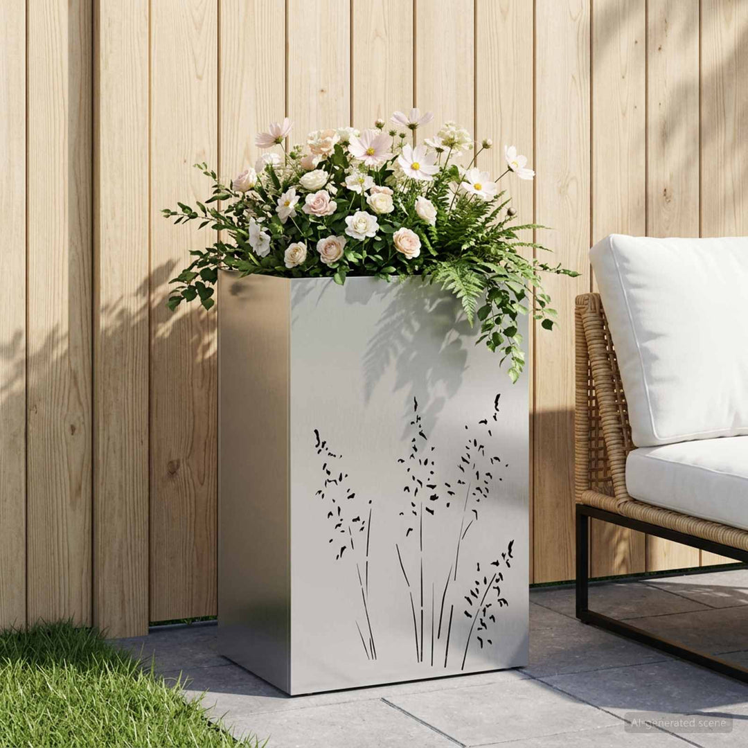 Have Blomsterkrukke Sølv 50 x 30 x 75 cm Galvaniseret stål