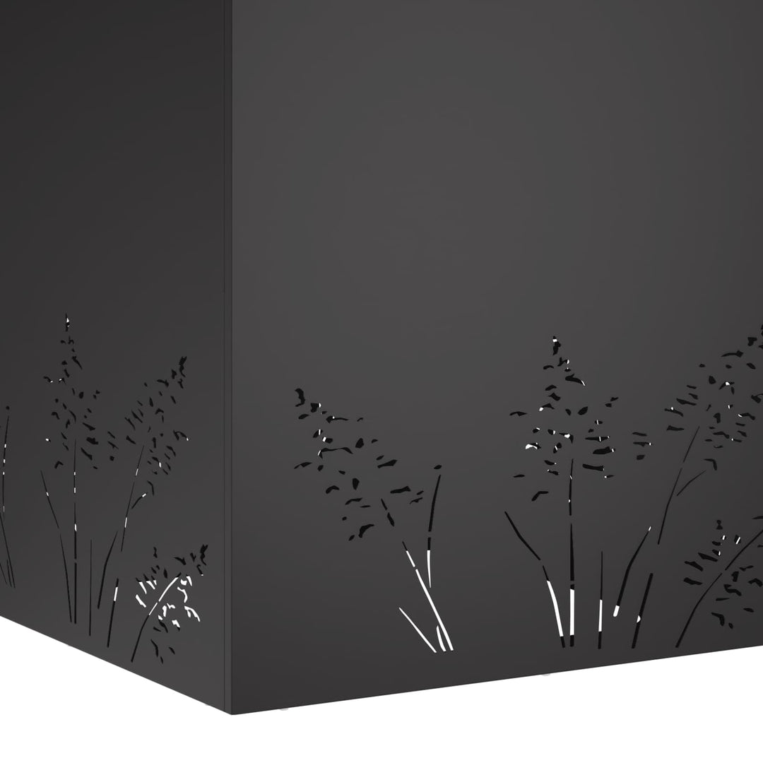 Have Blomsterkrukke Sort 50 x 50 x 49 cm Koldvalset stål