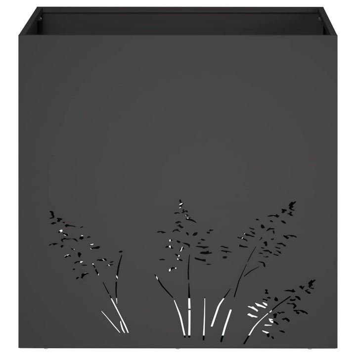 Have Blomsterkrukke 2 stk. Sort 50 x 50 x 49 cm Koldvalset stål