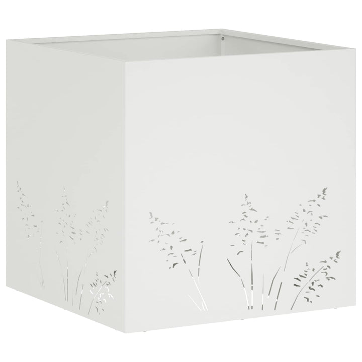 Have Blomsterkrukke 2 stk. Hvid 50 x 50 x 49 cm Koldvalset stål