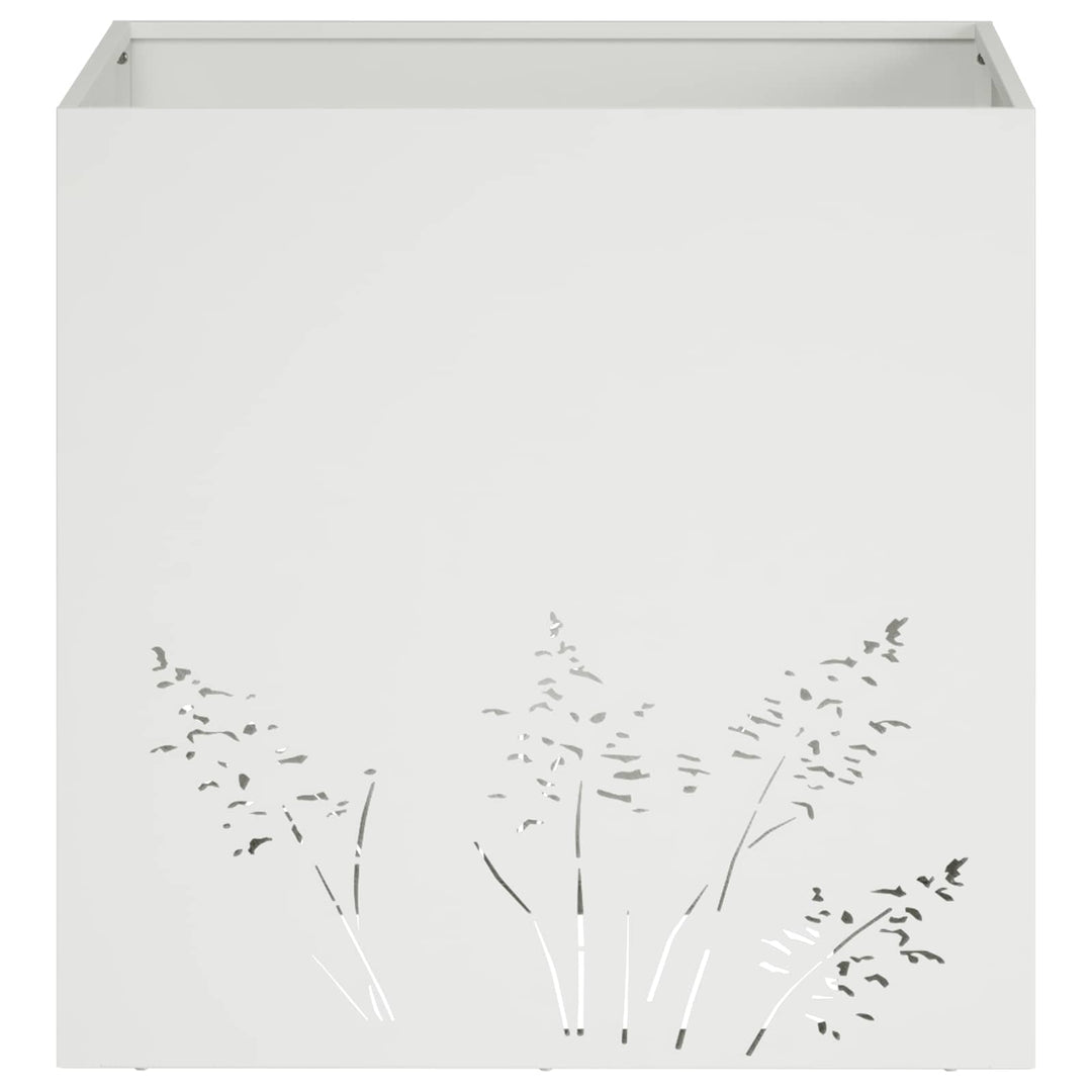 Have Blomsterkrukke 2 stk. Hvid 50 x 50 x 49 cm Koldvalset stål