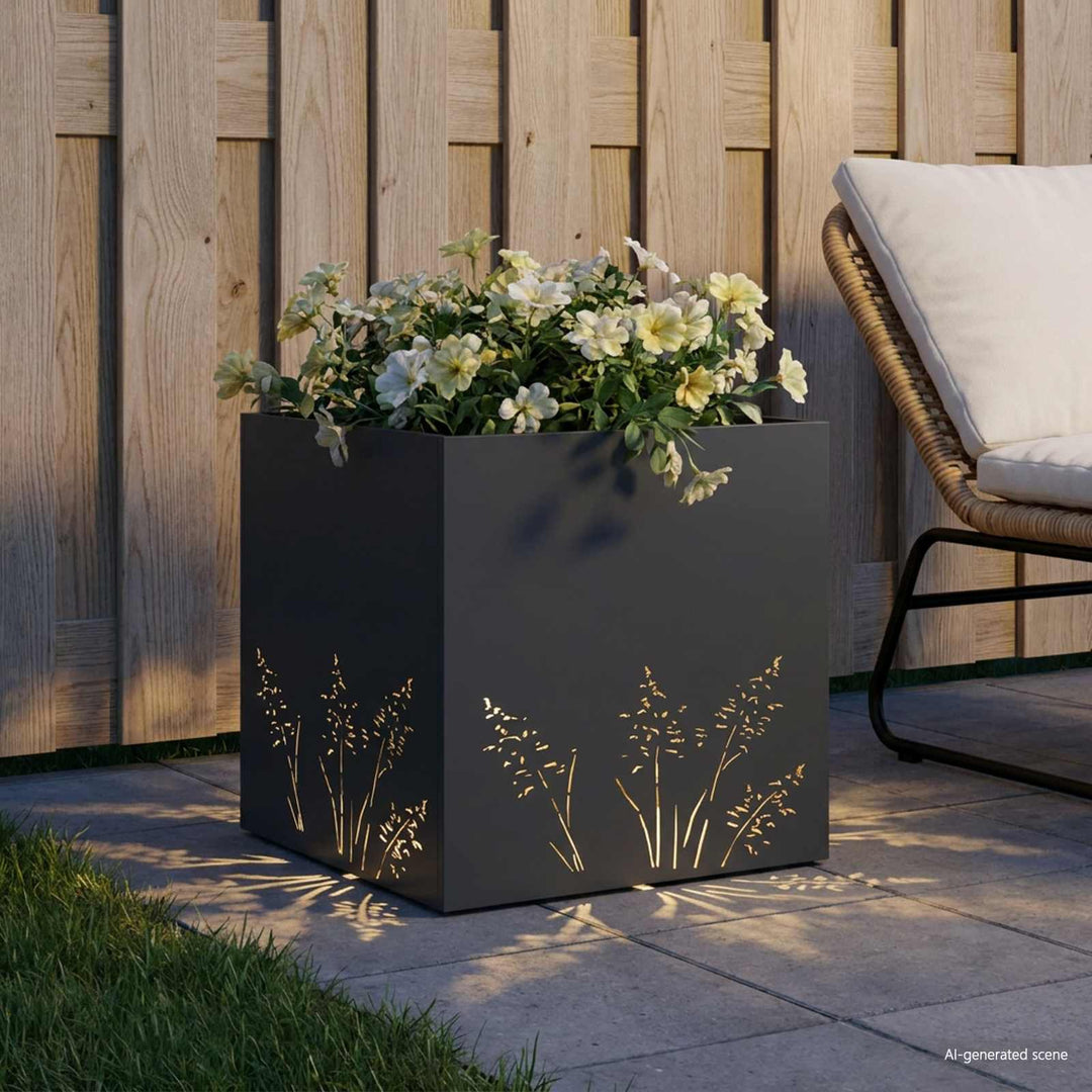 Have Blomsterkrukke Antracit 50 x 50 x 49 cm Koldvalset stål