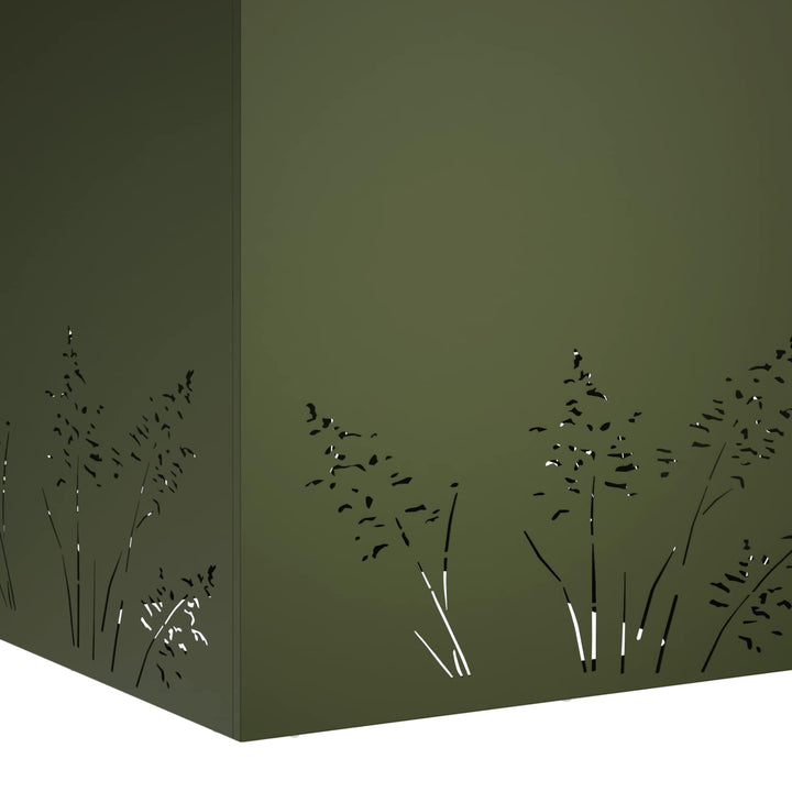 Have Blomsterkrukke Olivengrøn 50 x 50 x 49 cm Koldvalset stål