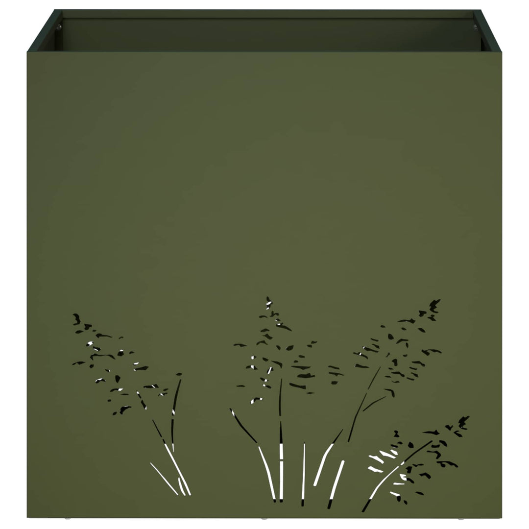 Have Blomsterkrukke Olivengrøn 50 x 50 x 49 cm Koldvalset stål