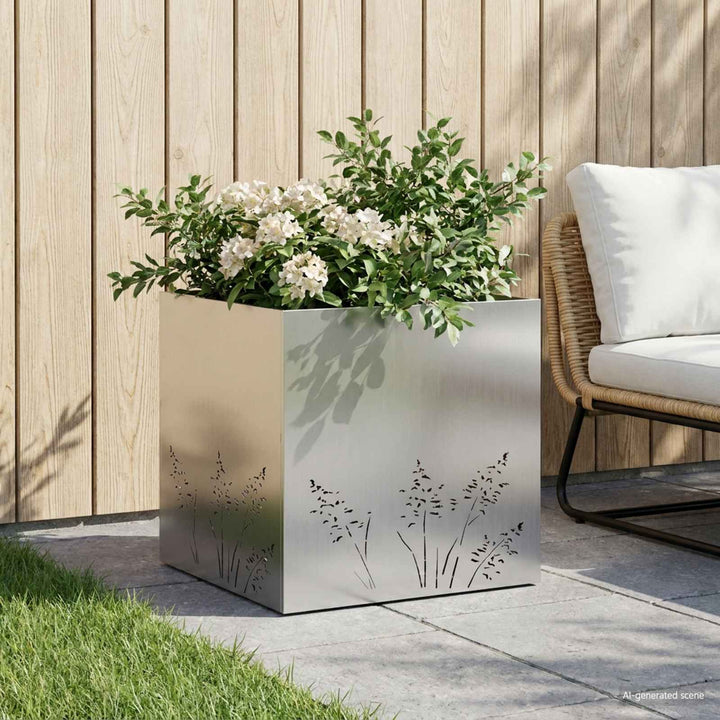 Have Blomsterkrukke Sølv 50 x 50 x 49 cm Galvaniseret stål