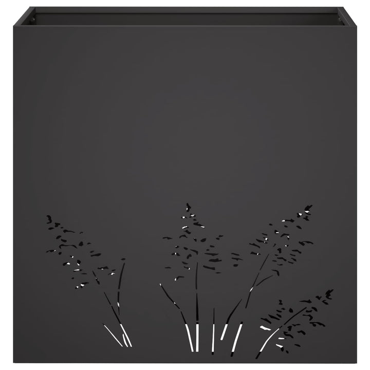 Have Blomsterkrukke 2 stk. Sort 50 x 30 x 49 cm Koldvalset stål