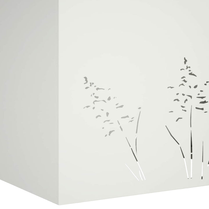 Have Blomsterkrukke 2 stk. Hvid 50 x 30 x 49 cm Koldvalset stål