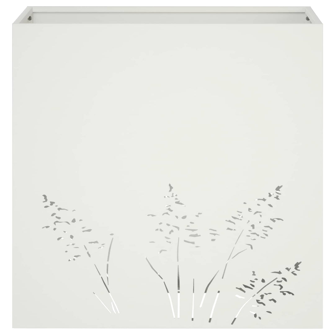 Have Blomsterkrukke 2 stk. Hvid 50 x 30 x 49 cm Koldvalset stål