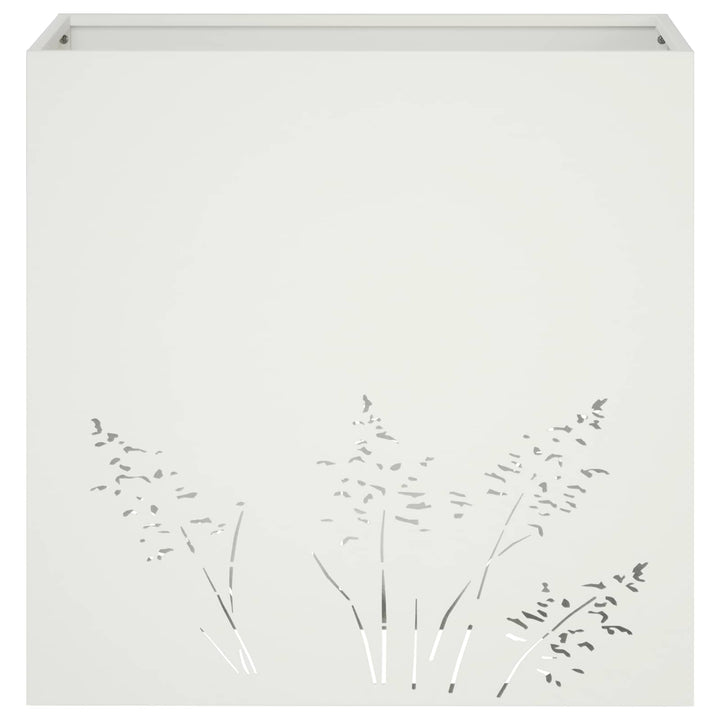 Have Blomsterkrukke 2 stk. Hvid 50 x 30 x 49 cm Koldvalset stål