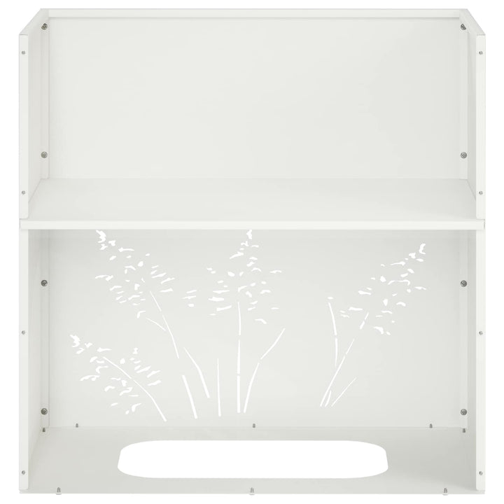 Have Blomsterkrukke 2 stk. Hvid 50 x 30 x 49 cm Koldvalset stål