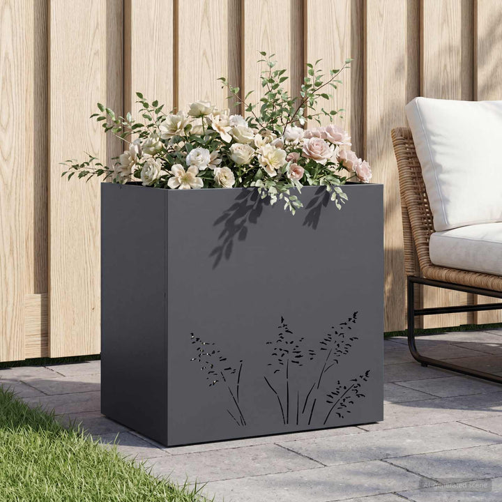Have Blomsterkrukke Antracit 50 x 30 x 49 cm Koldvalset stål