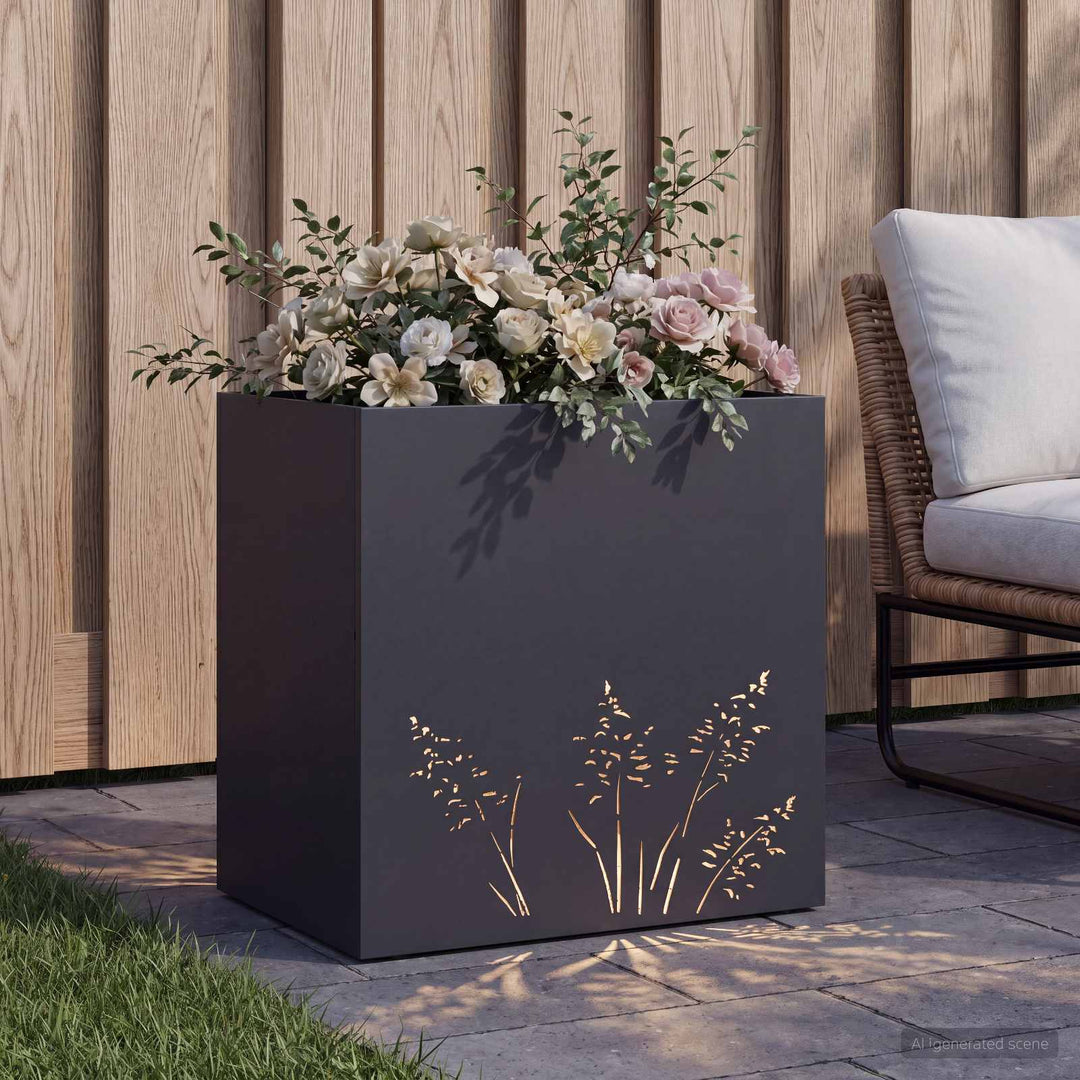 Have Blomsterkrukke Antracit 50 x 30 x 49 cm Koldvalset stål