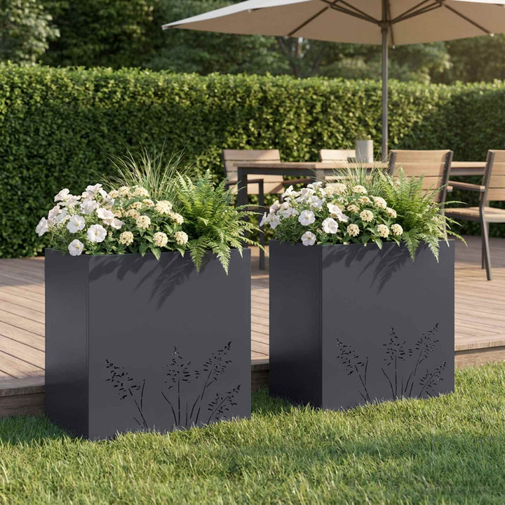 Have Blomsterkrukke 2 stk. Antracit 50 x 30 x 49 cm