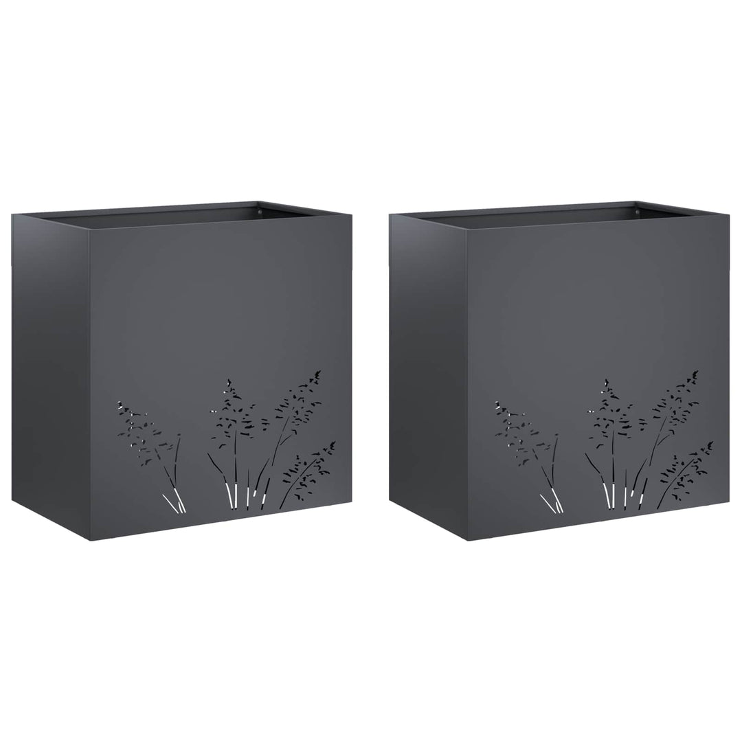 Have Blomsterkrukke 2 stk. Antracit 50 x 30 x 49 cm