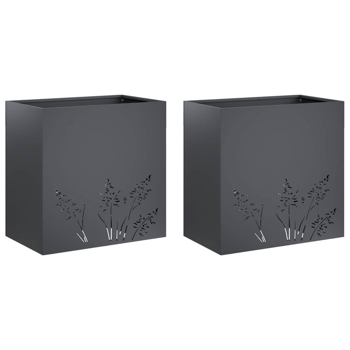 Have Blomsterkrukke 2 stk. Antracit 50 x 30 x 49 cm