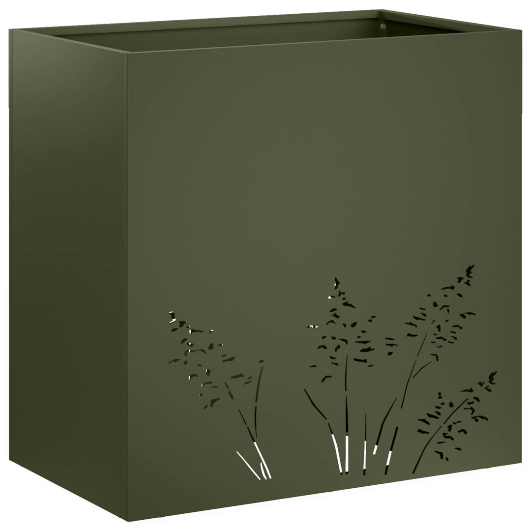 Have Blomsterkrukke Olivengrøn 50 x 30 x 49 cm Koldvalset stål