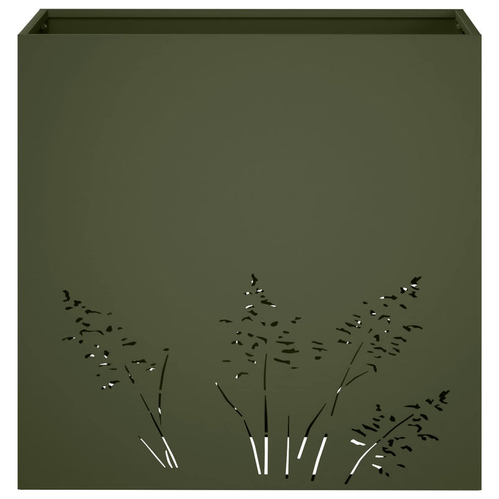 Have Blomsterkrukke Olivengrøn 50 x 30 x 49 cm Koldvalset stål